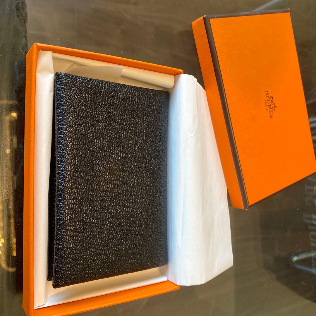 HERMES 二つ折り名刺入れブラック