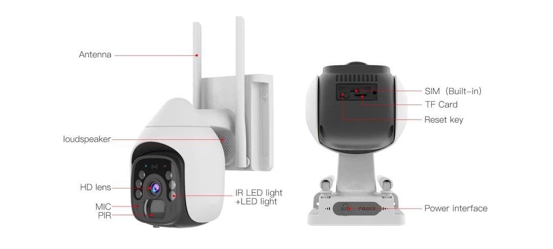 4G/LTE セキュリティカメラ 防犯カメラ 屋外