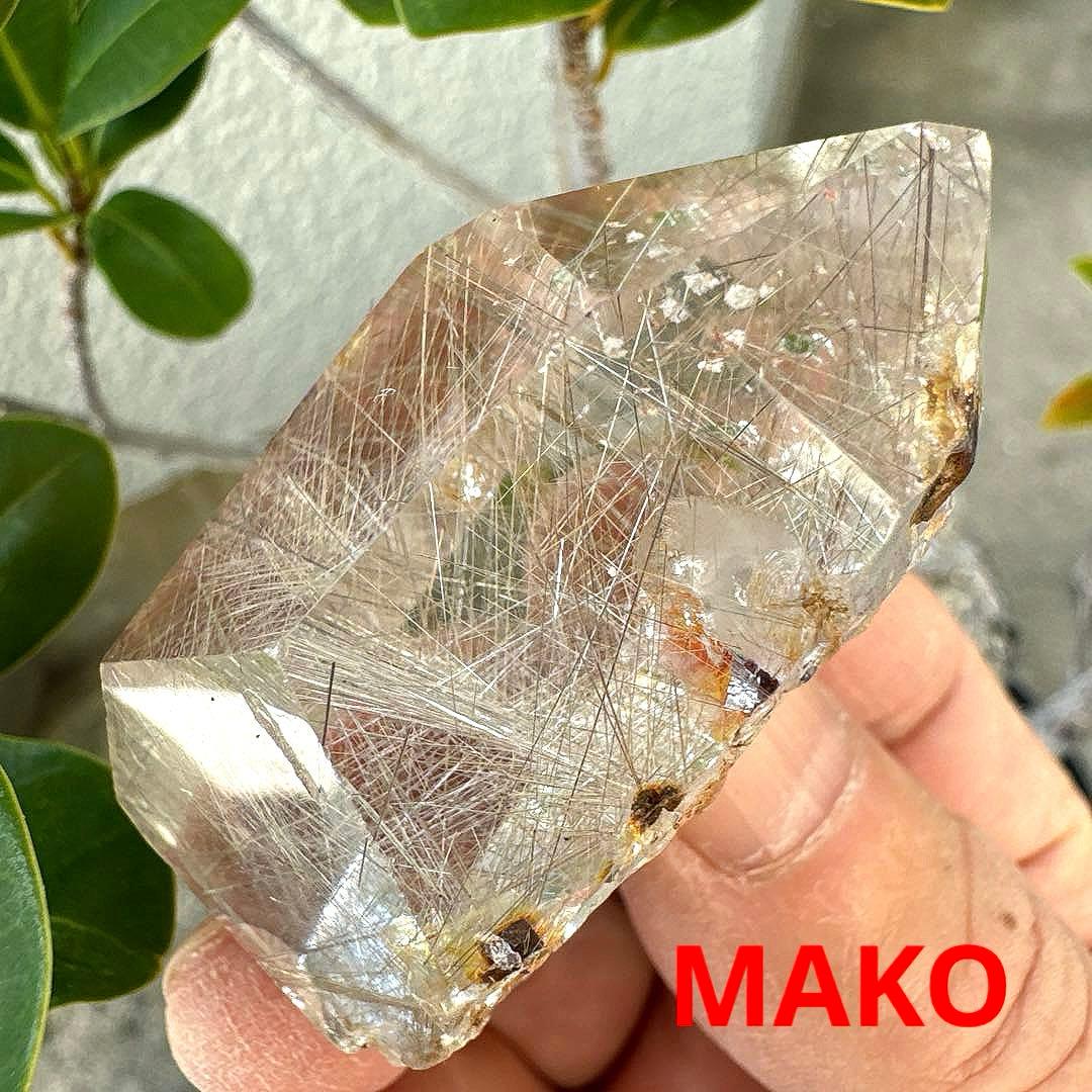 M1873☆ルチルクォーツ六角柱68g☆ミナスジェライス州産☆天然石　原石