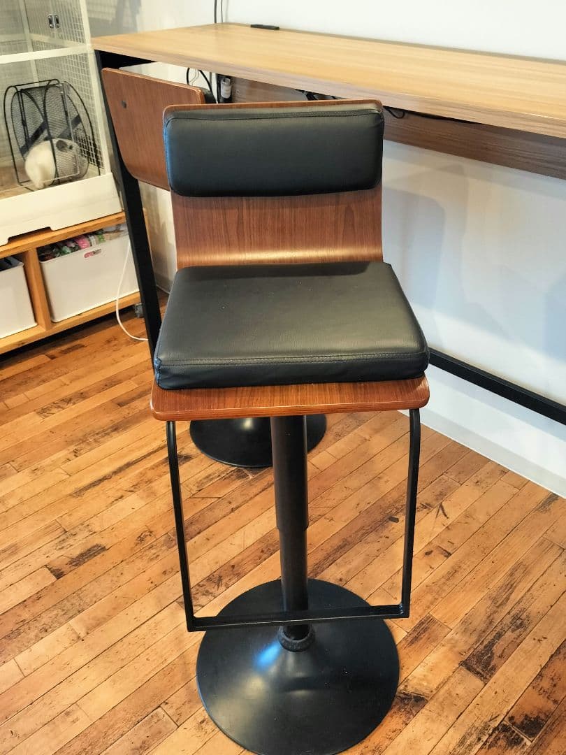 【引取り限定】カウンターテーブルと椅子　3点セット