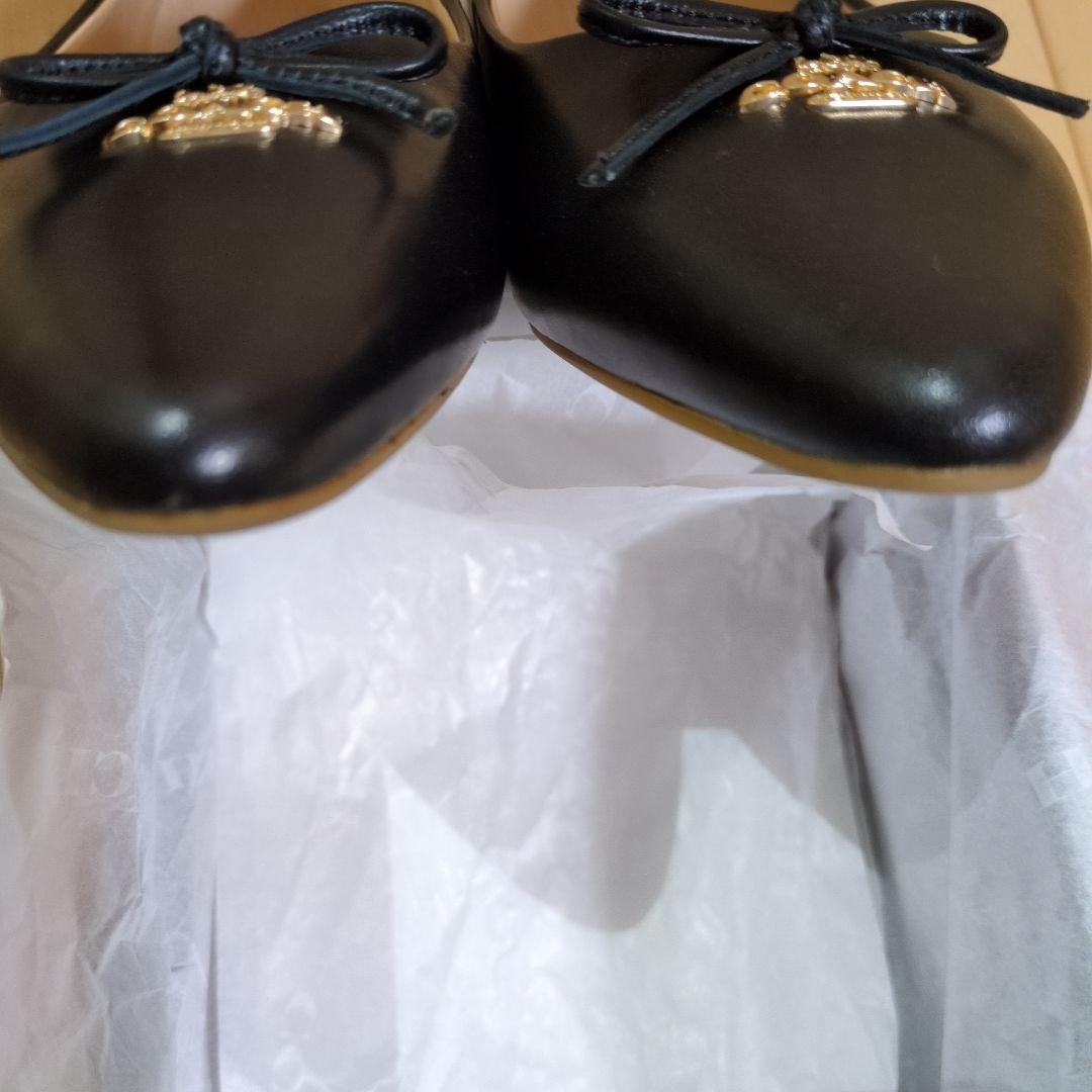 COACH ブラック フラットシューズ6.5C（37）