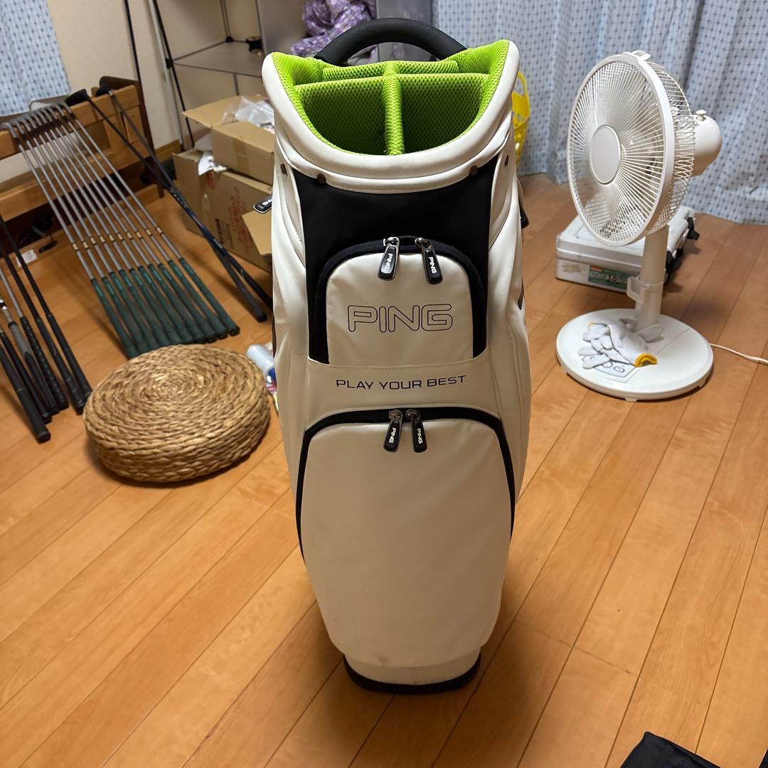 PING キャディバッグ ホワイト/グリーン