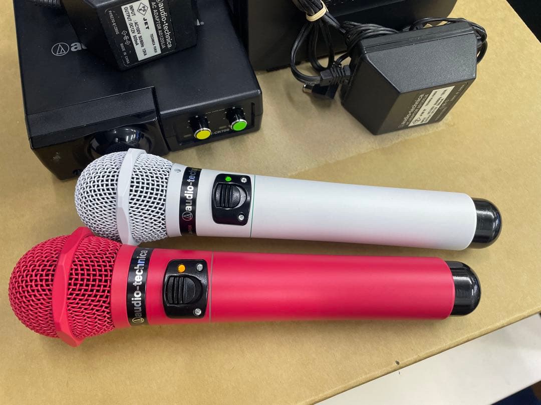 audio-technica ワイヤレスマイクセット 赤白