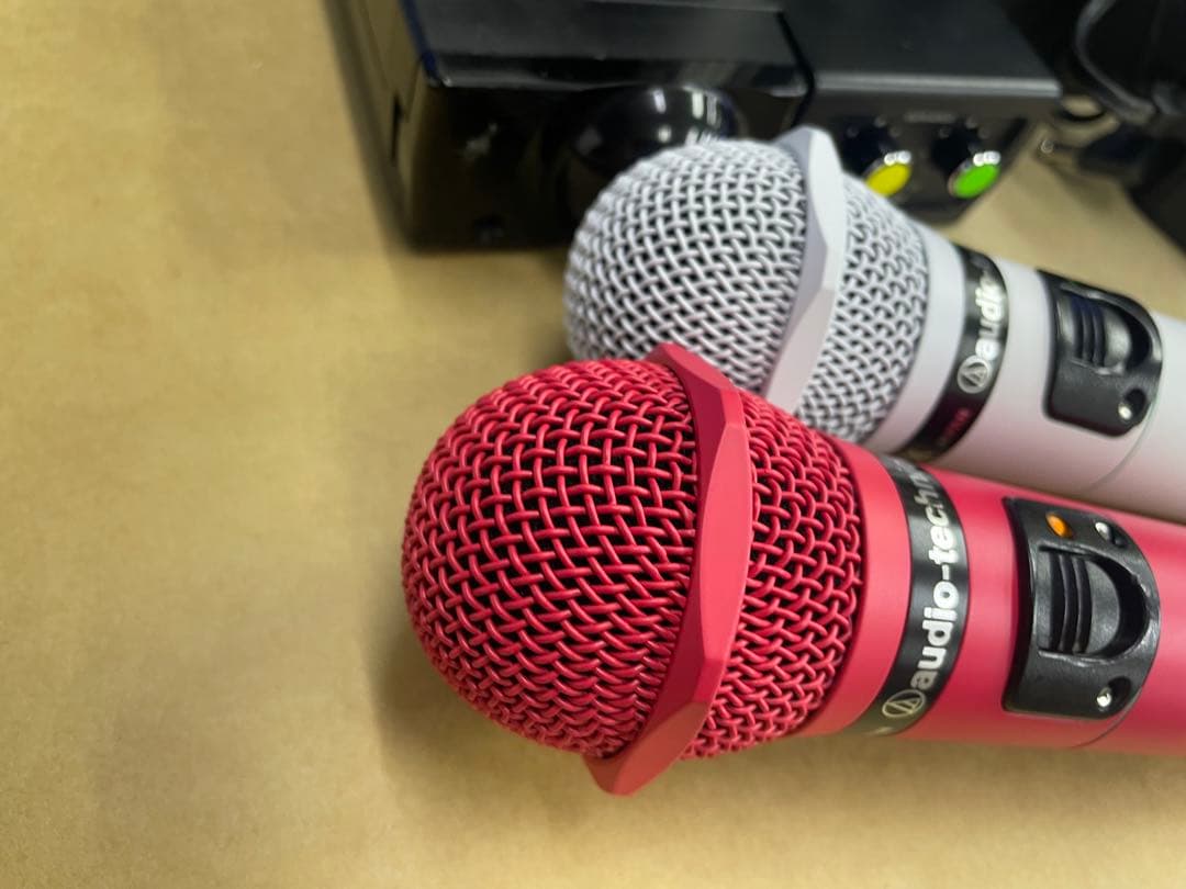 audio-technica ワイヤレスマイクセット 赤白