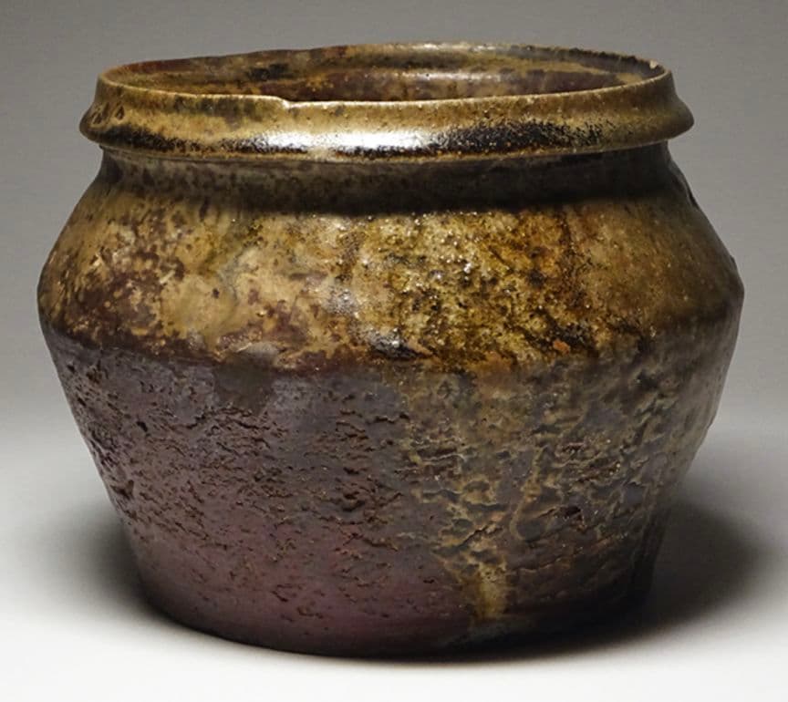 【鎌倉時代後期1185年〜1333年】国焼茶陶 常滑不識壷 水指 時代箱 茶道具