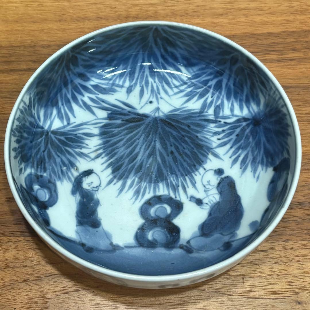 江戸時代◎伊万里焼　染付皿五枚