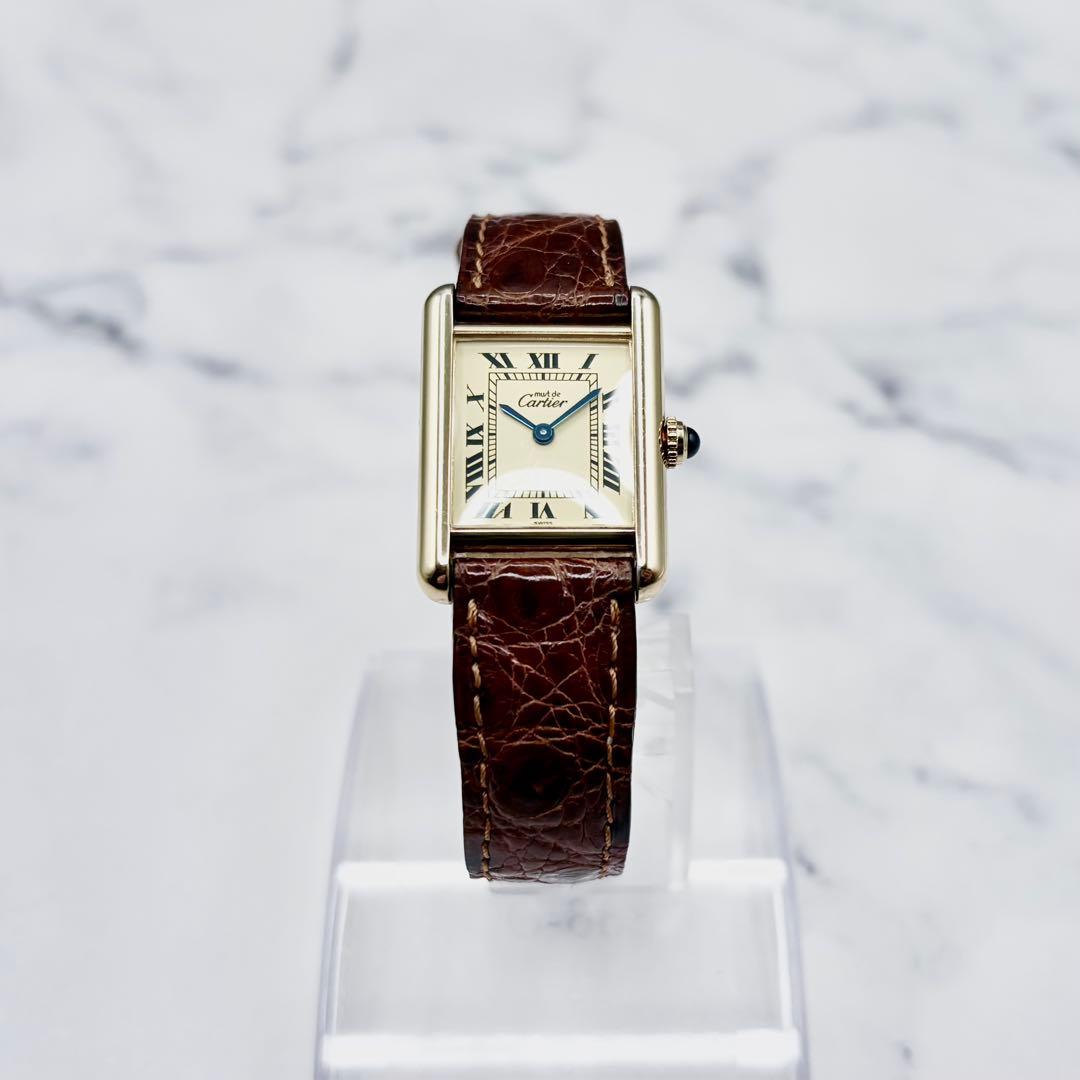 【OH／極美】カルティエ マストタンク SM ヴェルメイユ ローマン 純正尾錠