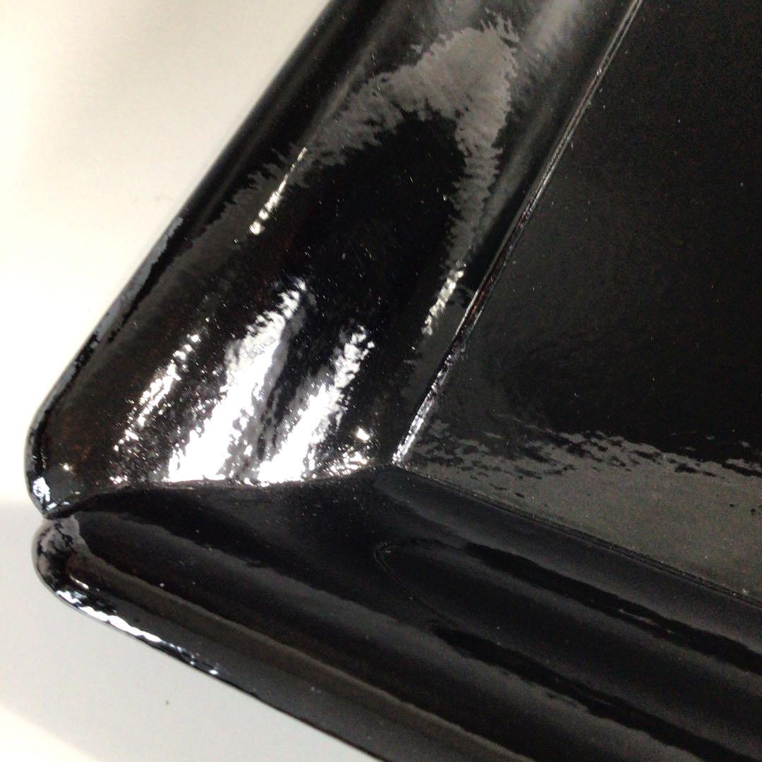 Ｐ７４６　四方盆　『鷲山塗』『山本象石作』『表千家　堀内宗完　箱書』　共箱