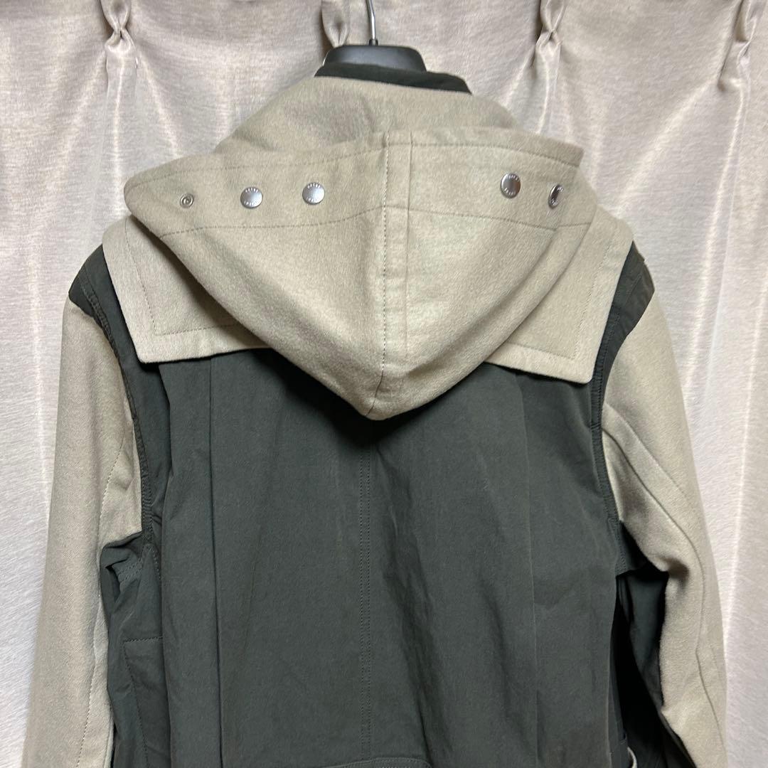 SACAI ダッフルコート Wool Melton Coat ドッキング　再構築