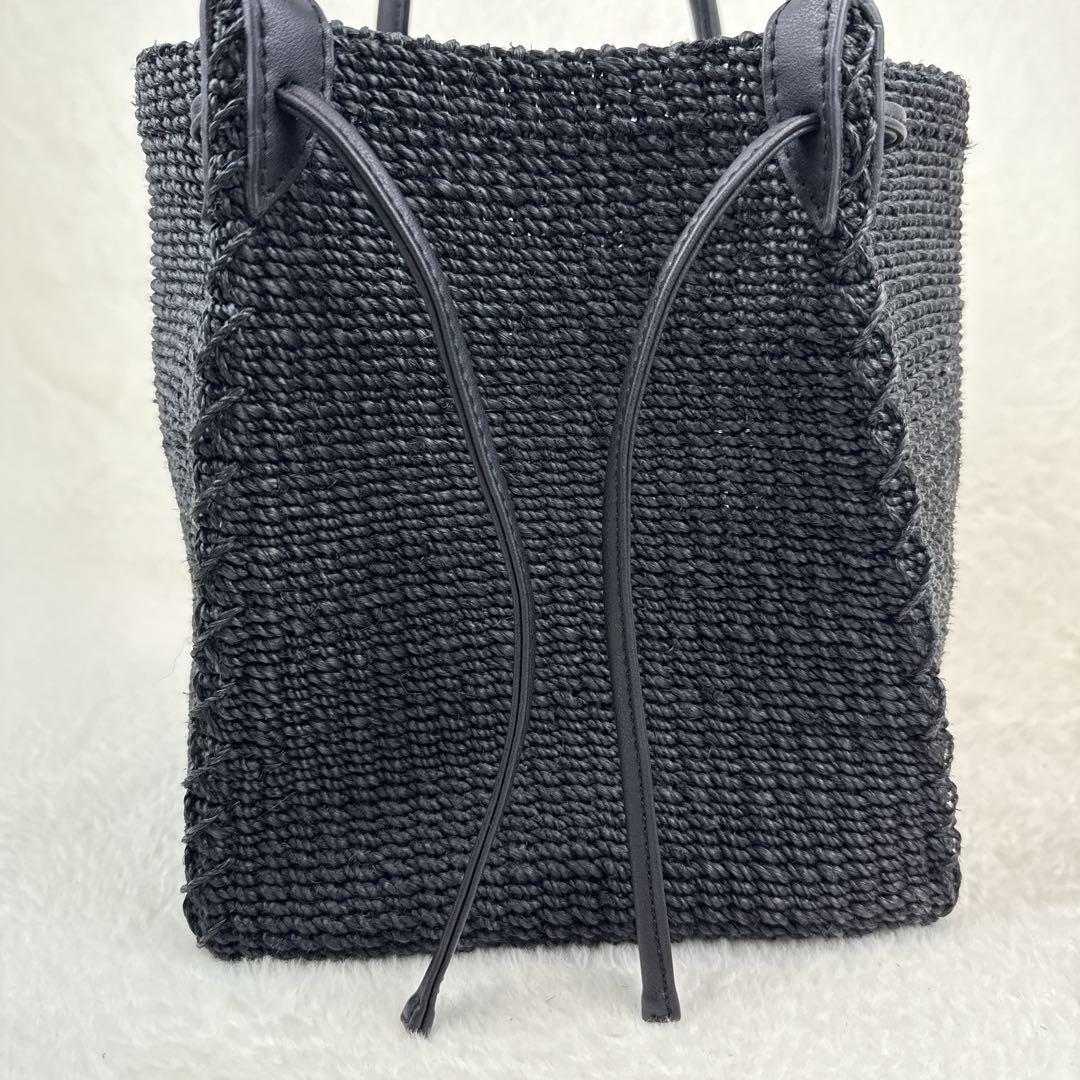 アウターサンセット　かごバッグ　バスケット　アバカ　ブラック　辺見えみり