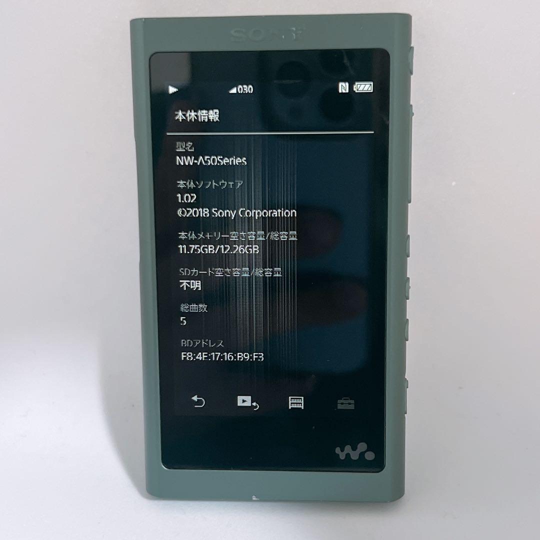 SONY ウォークマン NW-A55 16GB ホライズングリーン 液晶縦線有り