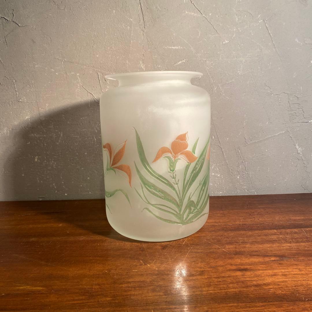 イタリア製 ヴィンテージ ガラスフラワーベース アール・ヌーヴォー 未使用品