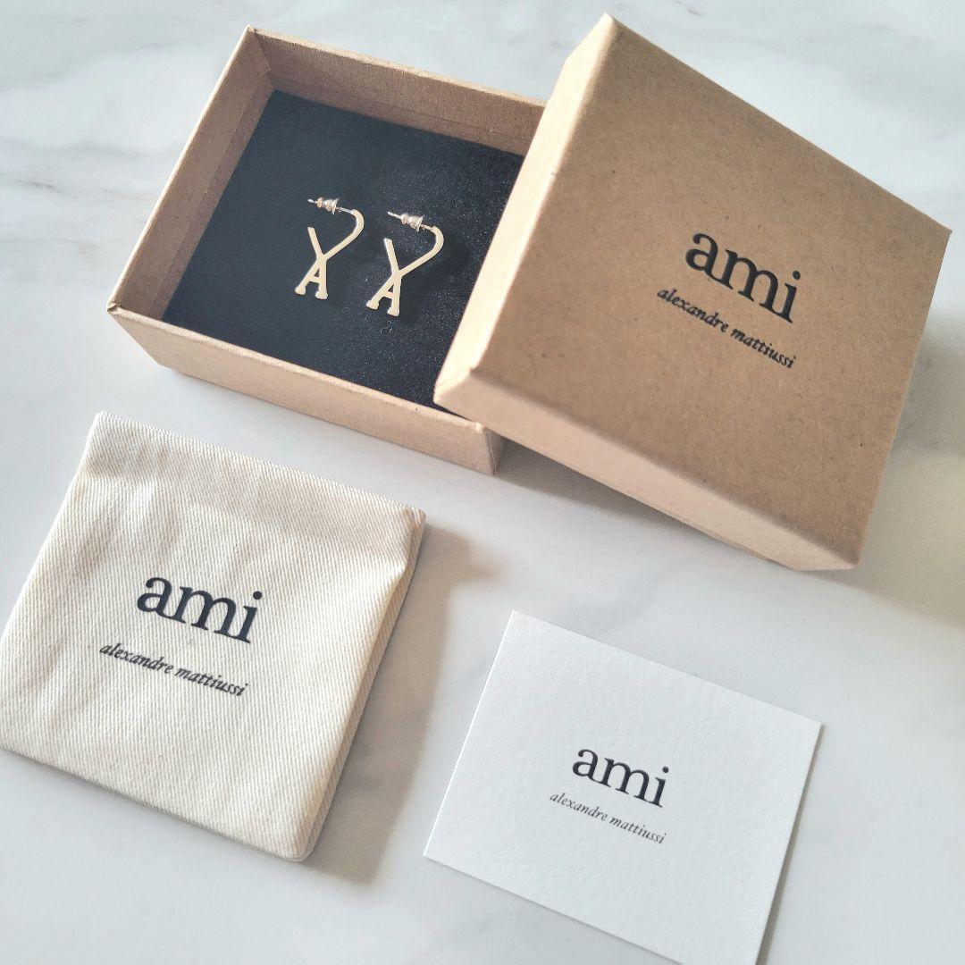 【新品未使用】AMI PARIS/ スモールフープピアス 両耳 SL