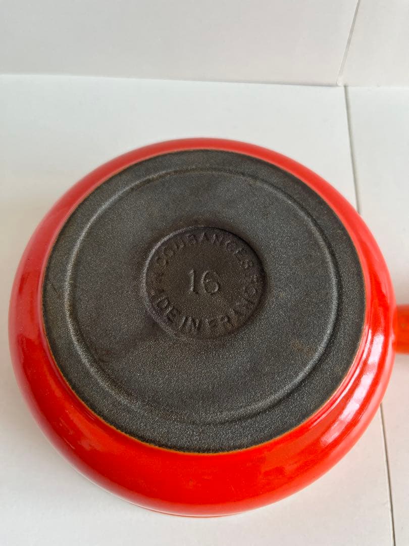 廃盤　希少　クーザンス ソースパン　ミルクパン　16cm オレンジ