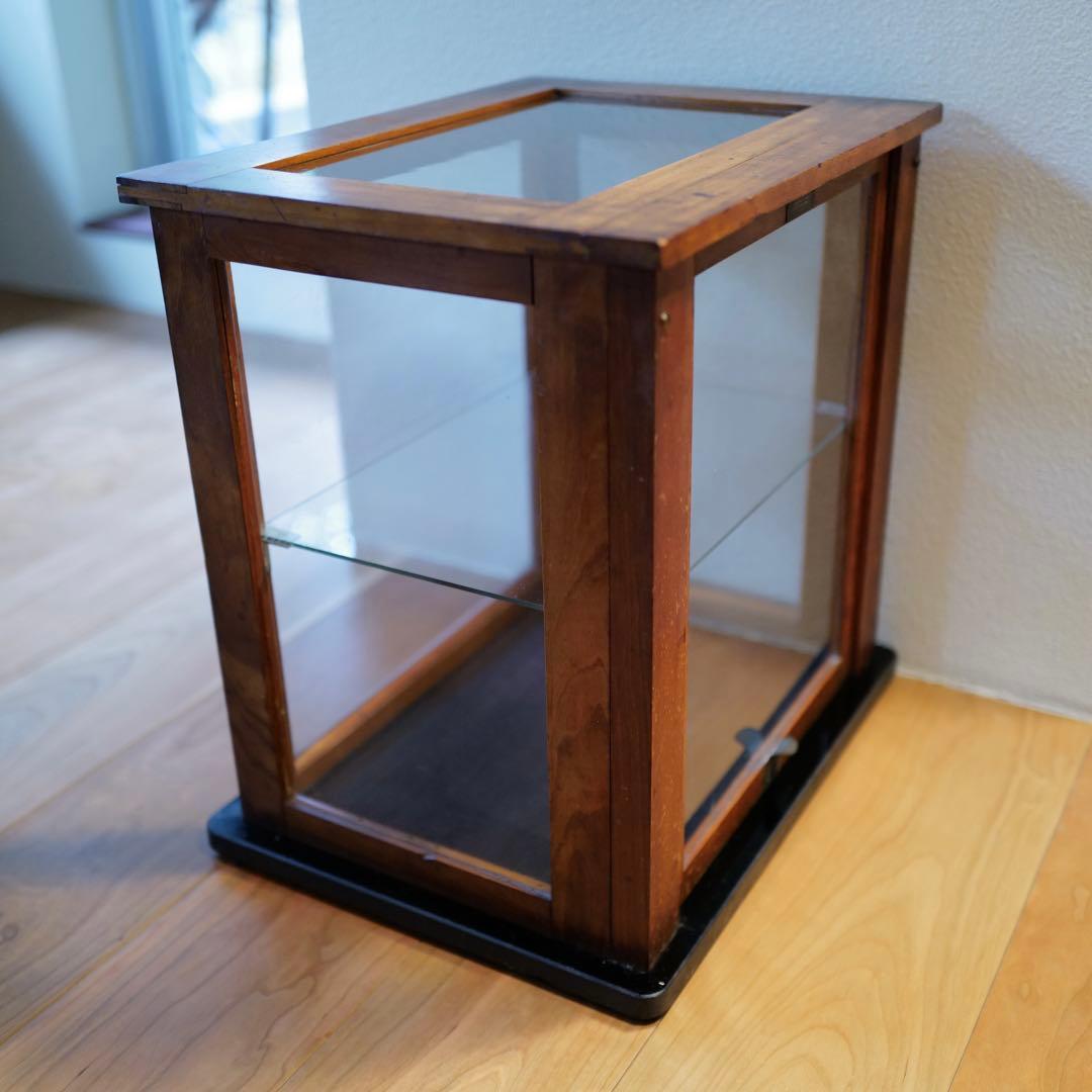 30s〜アンティークガラスショーケース 飾り棚 アメリカ製 2段式