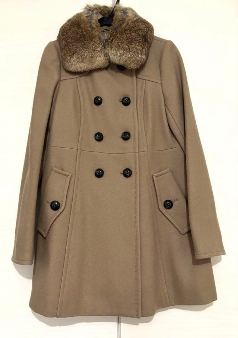【美品】BURBERRY BLUE LABEL コート ラビットファー 38