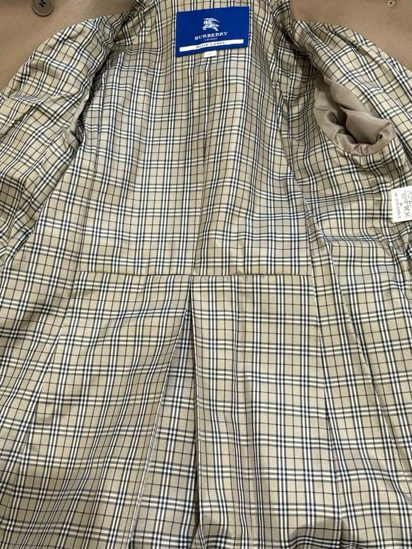 【美品】BURBERRY BLUE LABEL コート ラビットファー 38