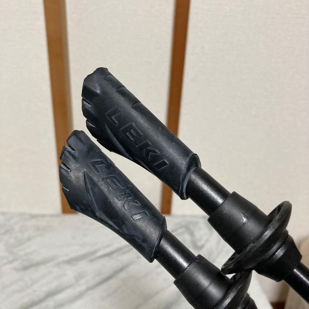 美品　LEKIノルディックウォーキングポールスピン シャークスピードロック
