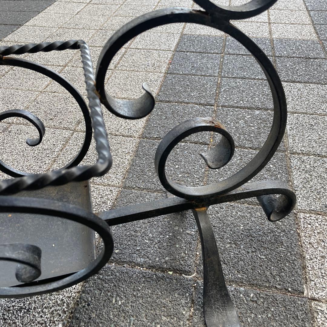 大型　アンティーク　アイアン　ブラックメタル　プランターラック