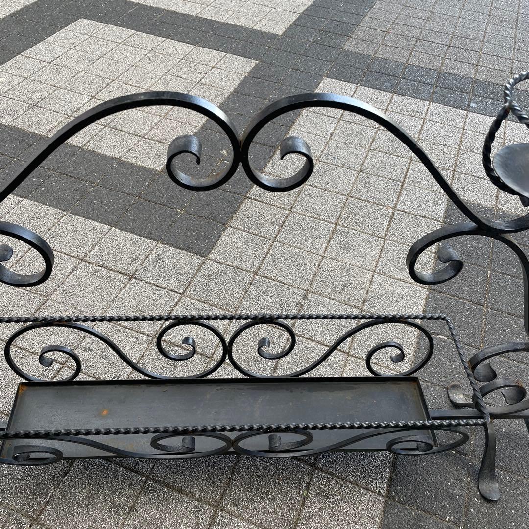 大型　アンティーク　アイアン　ブラックメタル　プランターラック