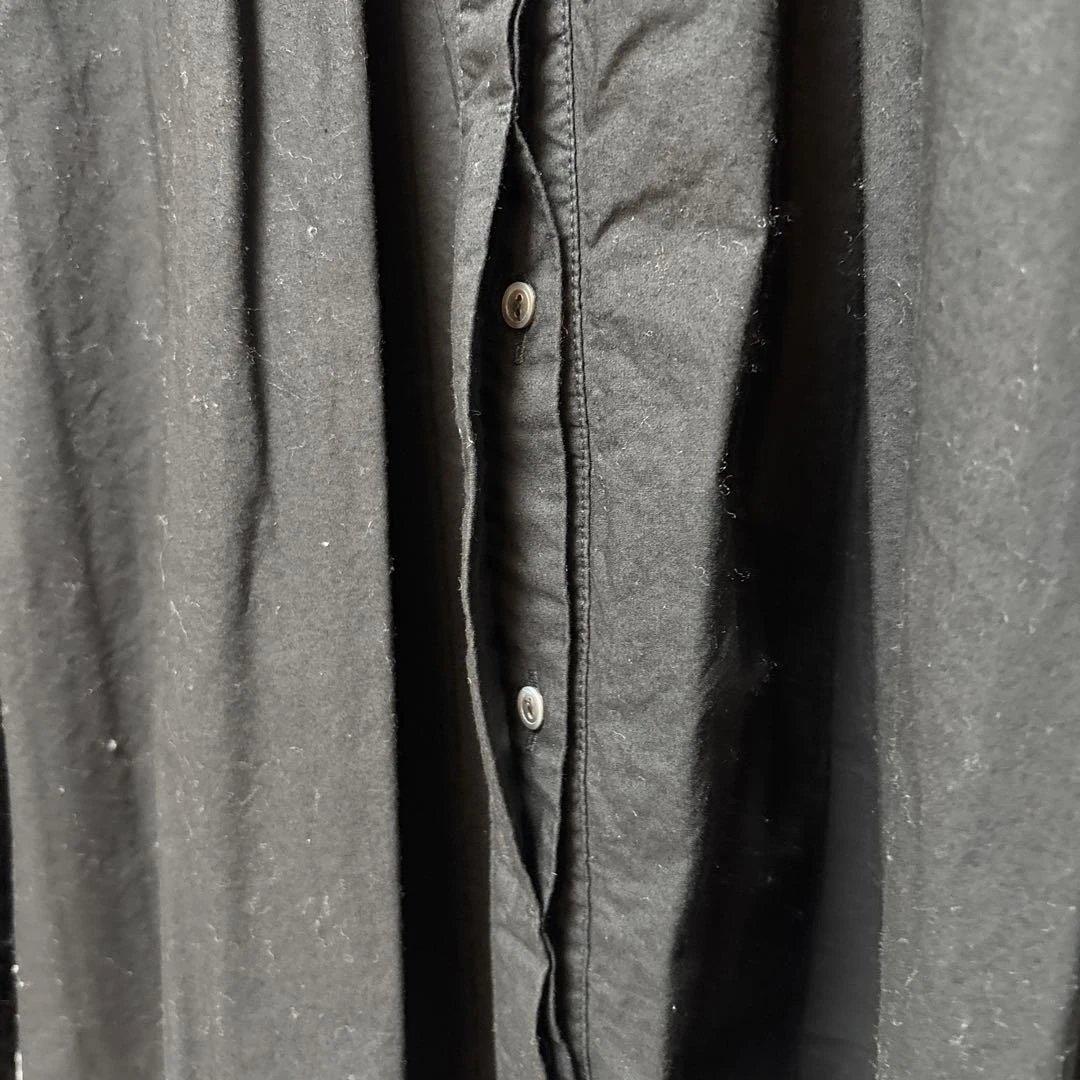 nest Robe ネストローブ フリル カラー 袖口 黒シャツ ブラウス