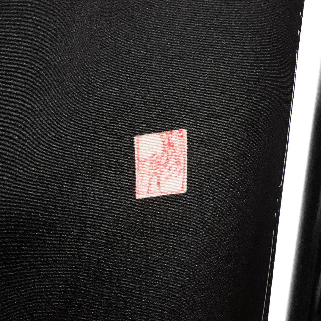 未着用　作家もの　黒留袖　金駒刺繍　花車　牡丹　椿　梅　着物　115b d ms