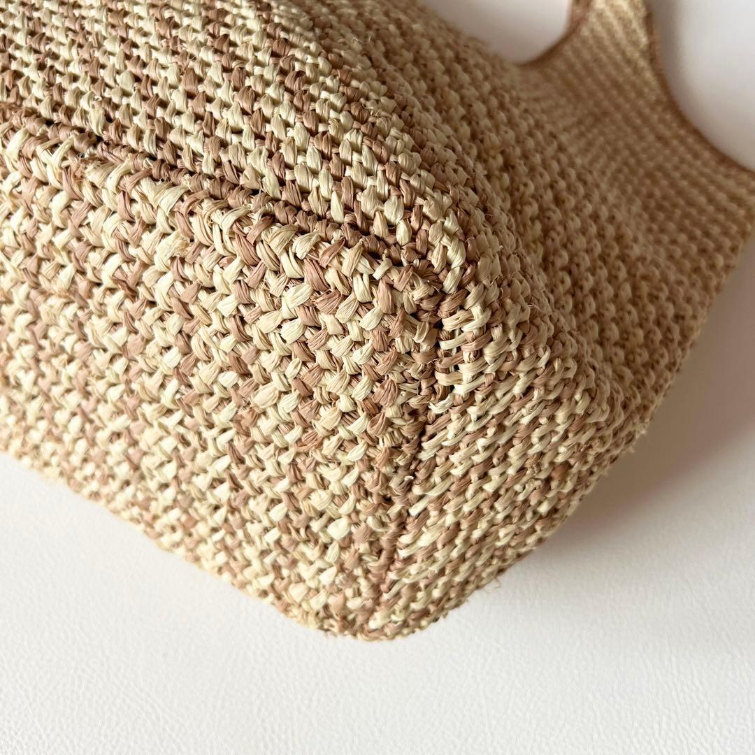 ヘレンカミンスキー　ラフィア　かごバッグ　トートバッグ　大容量　レザー　肩掛け