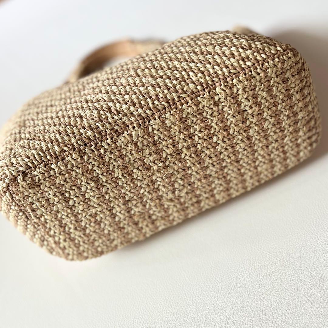 ヘレンカミンスキー　ラフィア　かごバッグ　トートバッグ　大容量　レザー　肩掛け