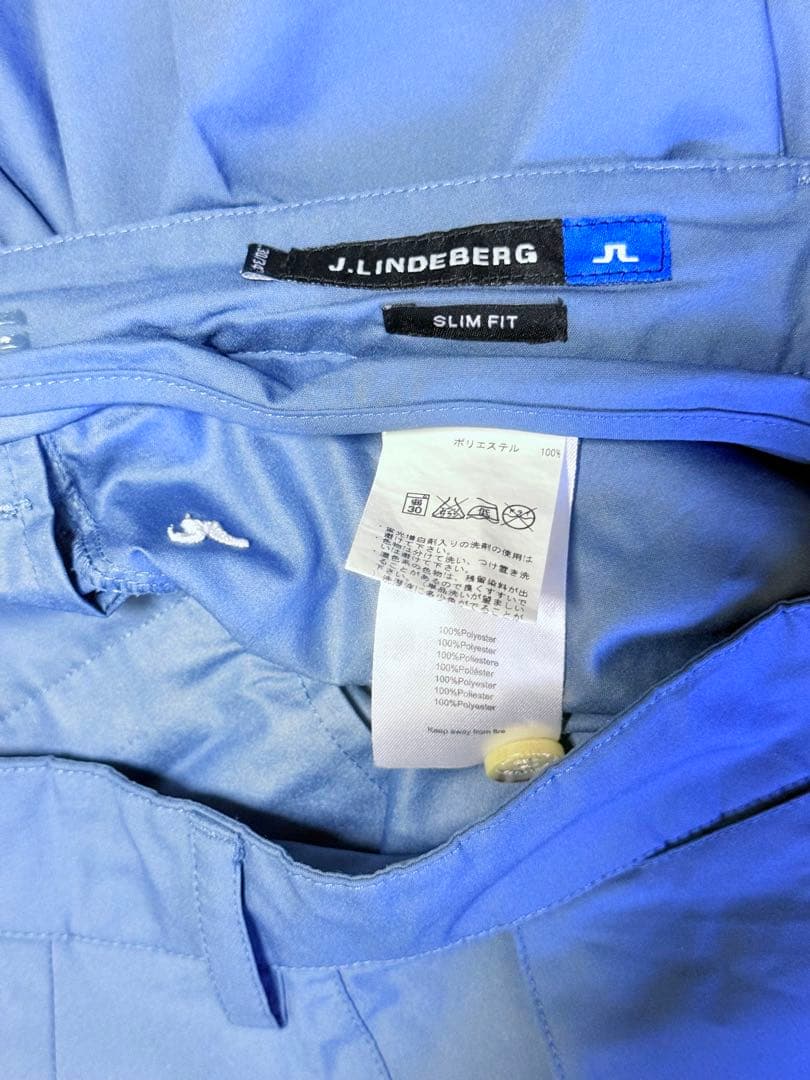 美品 J.LINDEBERG メンズゴルフパンツ W30 L34 ライトネイビー