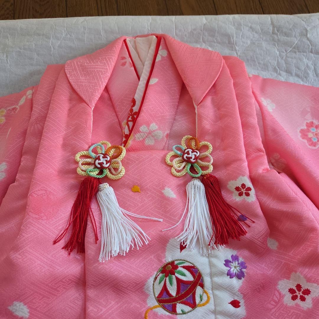 No6 七五三　女の子　三歳　着物被布6点セット