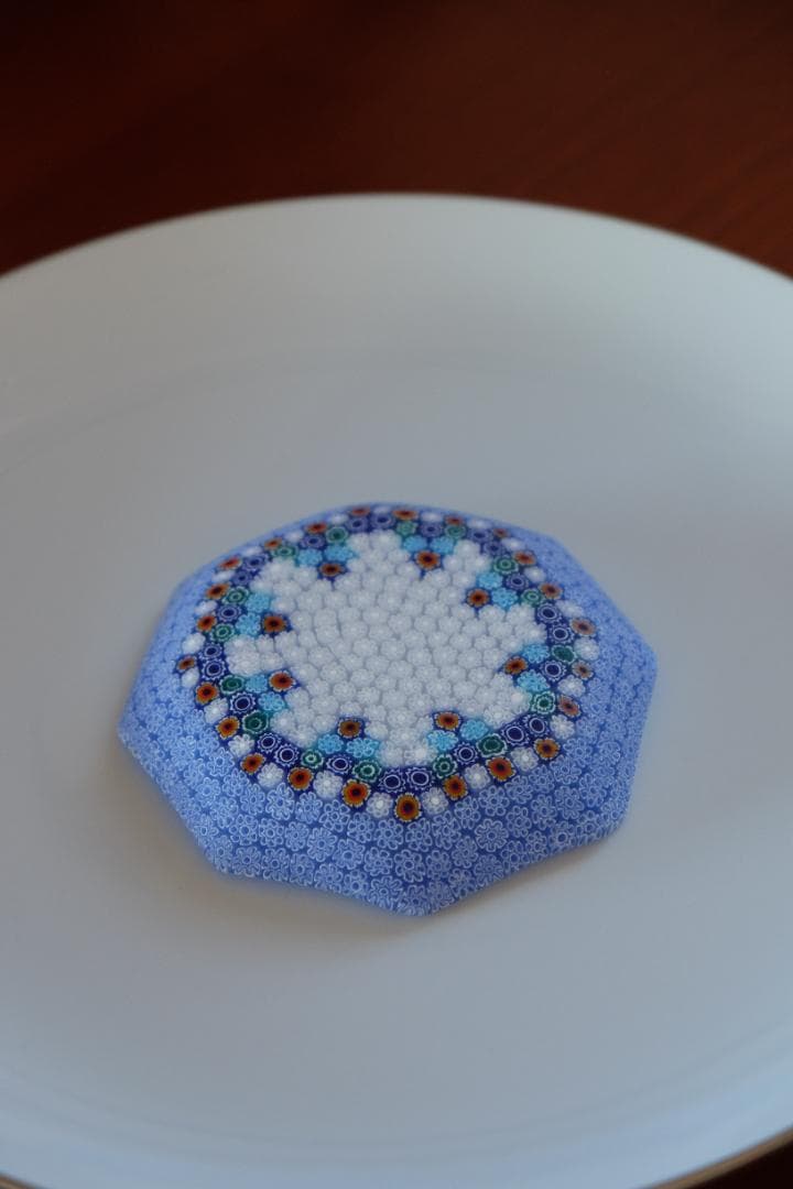 ミルフィオリ プレート 小皿 ベネチアングラス 検/ガラス 江波冨士子 田子美紀