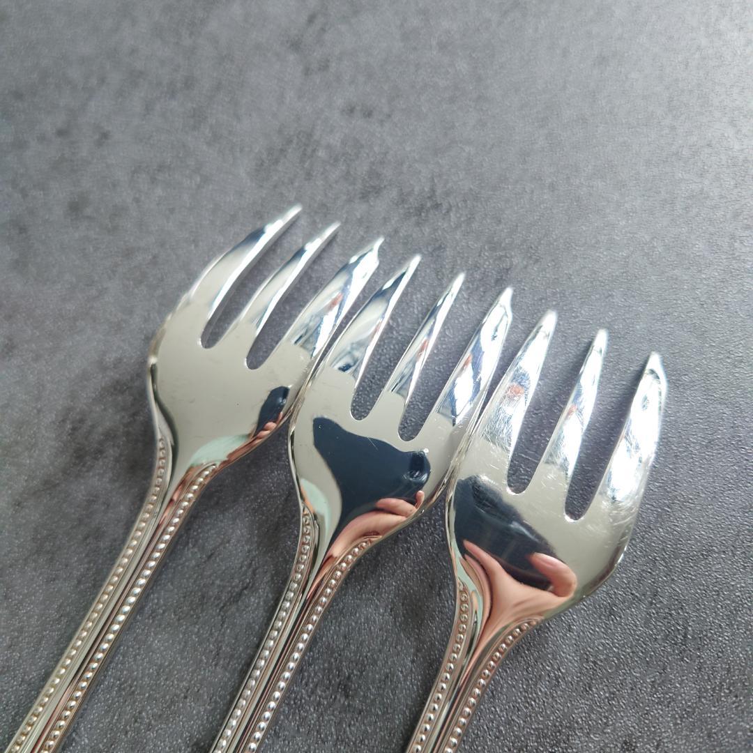 美品 クリストフル パール ケーキフォーク コーヒースプーン 6点