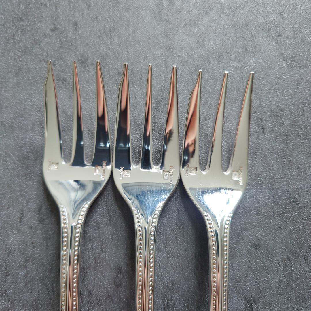 美品 クリストフル パール ケーキフォーク コーヒースプーン 6点