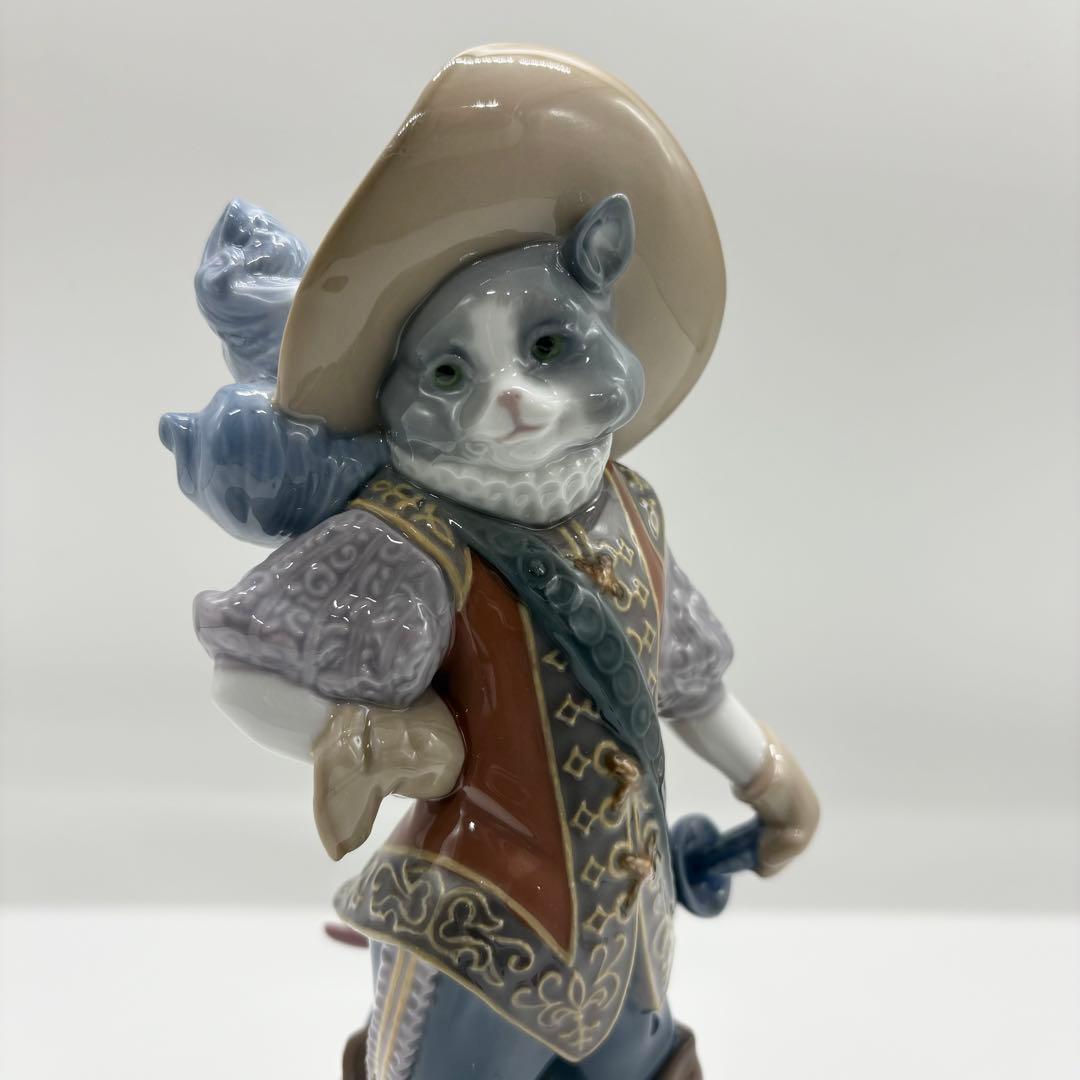 極美品 長靴をはいた猫 リヤドロ グリム童話コレクション アンティーク 置物