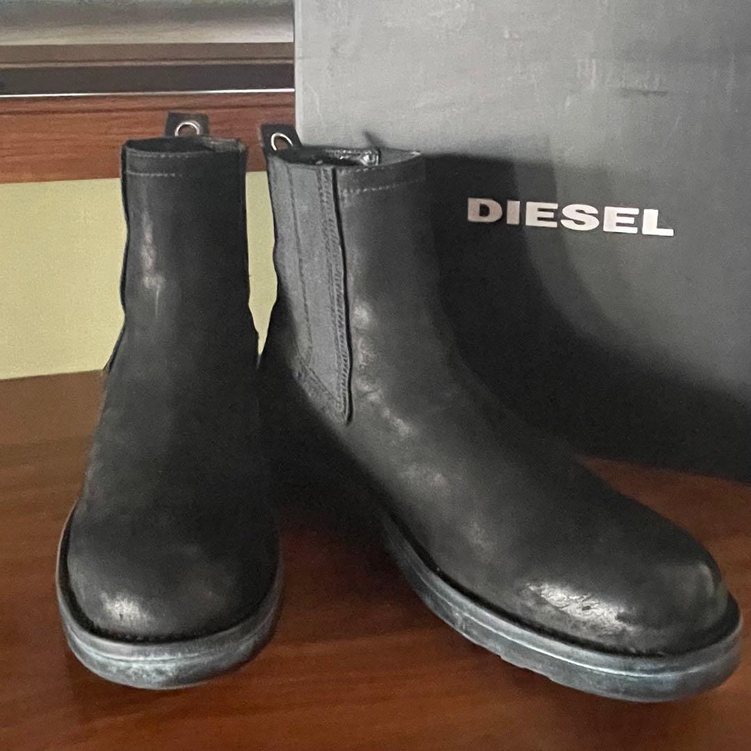 DIESEL D-THROUPER CH サイドゴアブーツ ブラック 28cm