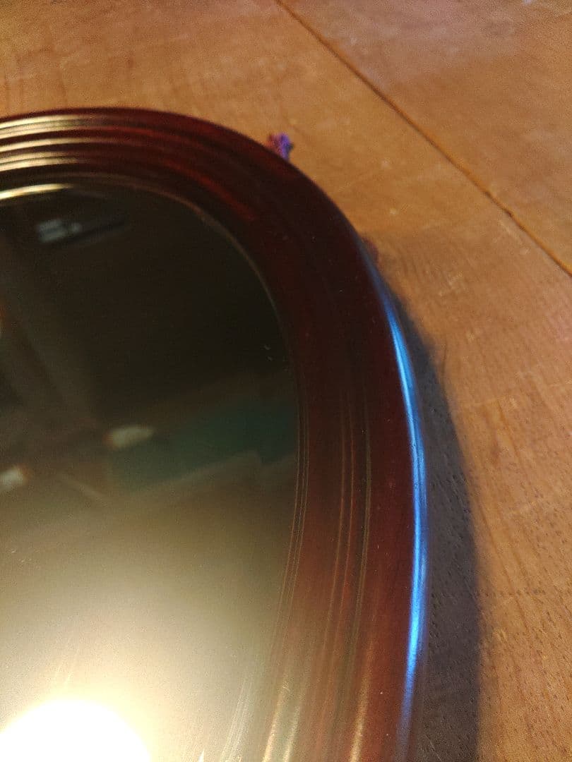 希少　ウォールミラー　オーバルミラー　鏡　ミラー　楕円形　レトロ　アンティーク