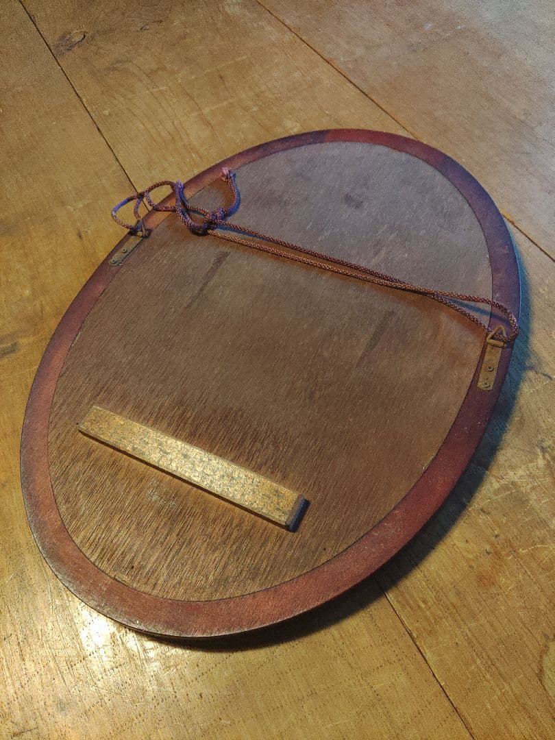 希少　ウォールミラー　オーバルミラー　鏡　ミラー　楕円形　レトロ　アンティーク