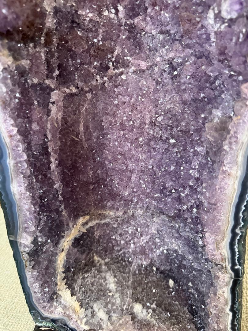 濃紫色アメジストドーム　H75cmW25cm29kg たのめる便発送！