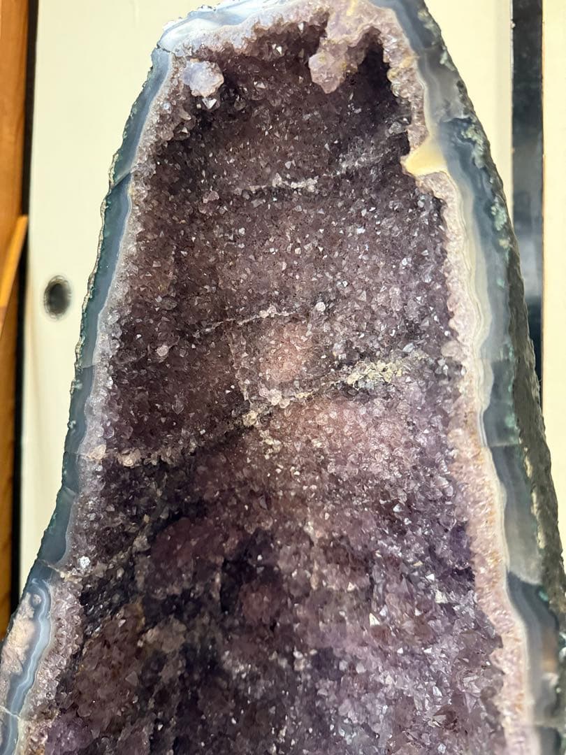 濃紫色アメジストドーム　H75cmW25cm29kg たのめる便発送！