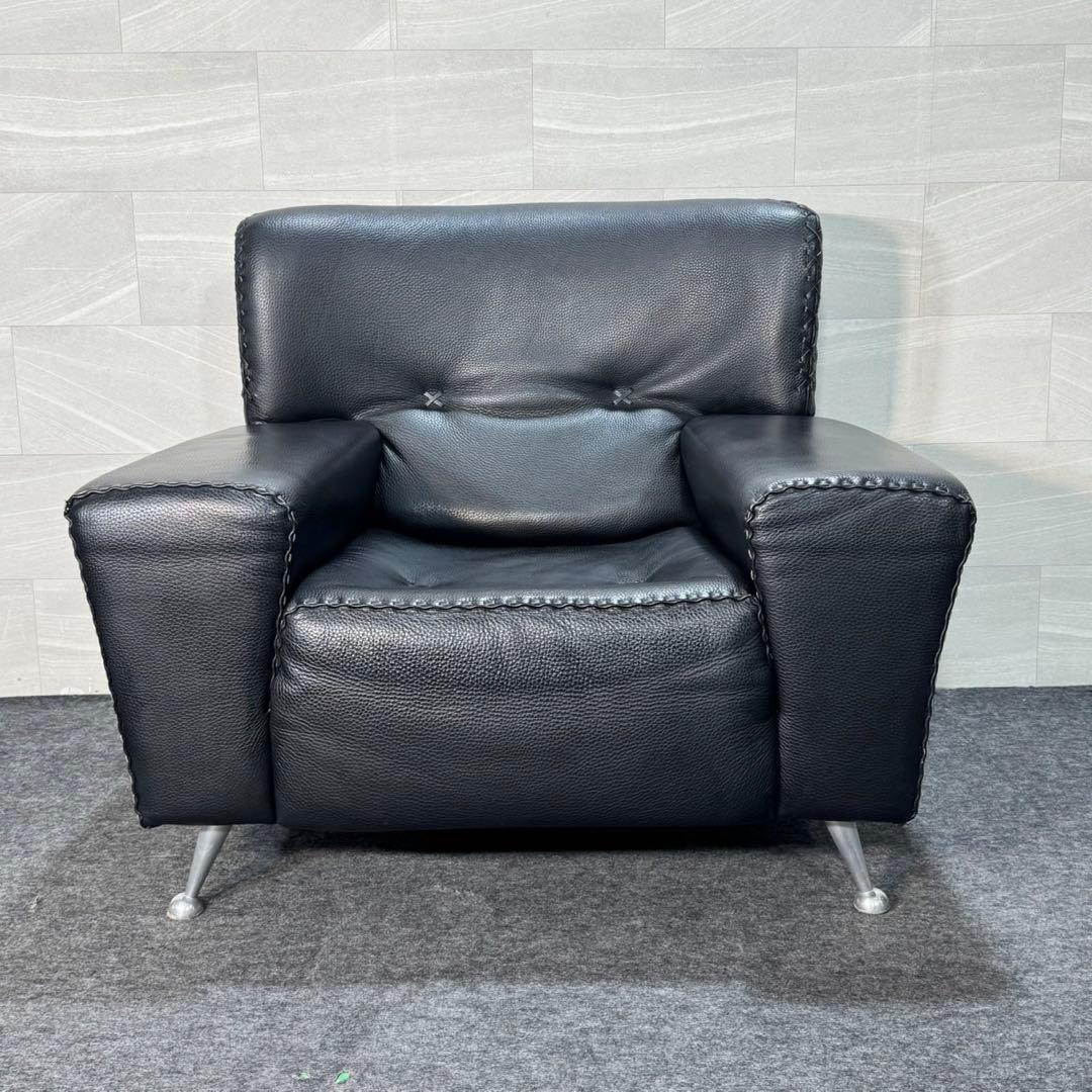本革ソファ チェア 1人掛け 高級家具 おしゃれ 輸入家具 ドイツ製 d3514