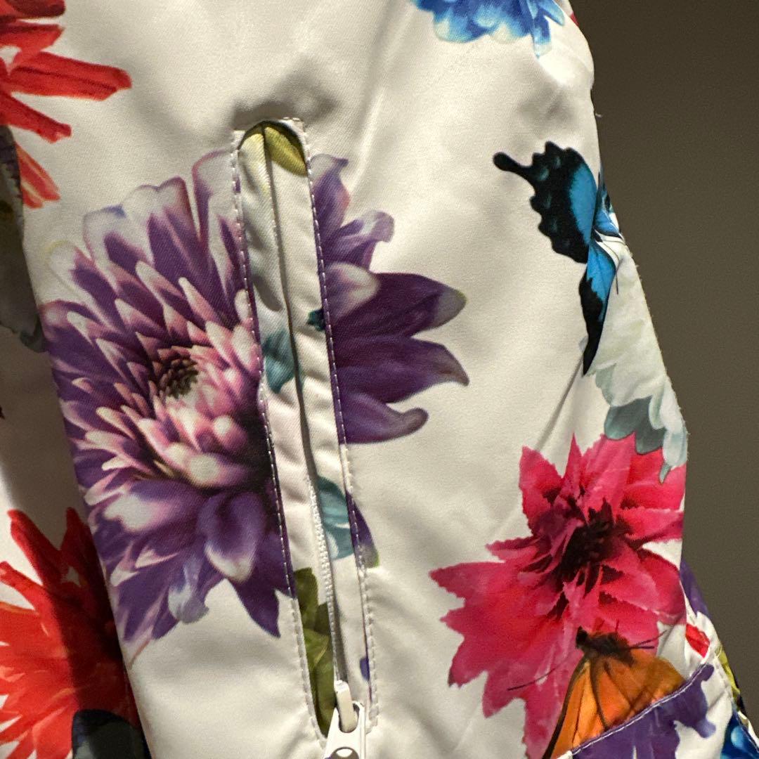 ROXY 花柄 スノーボードウェア レディース　白