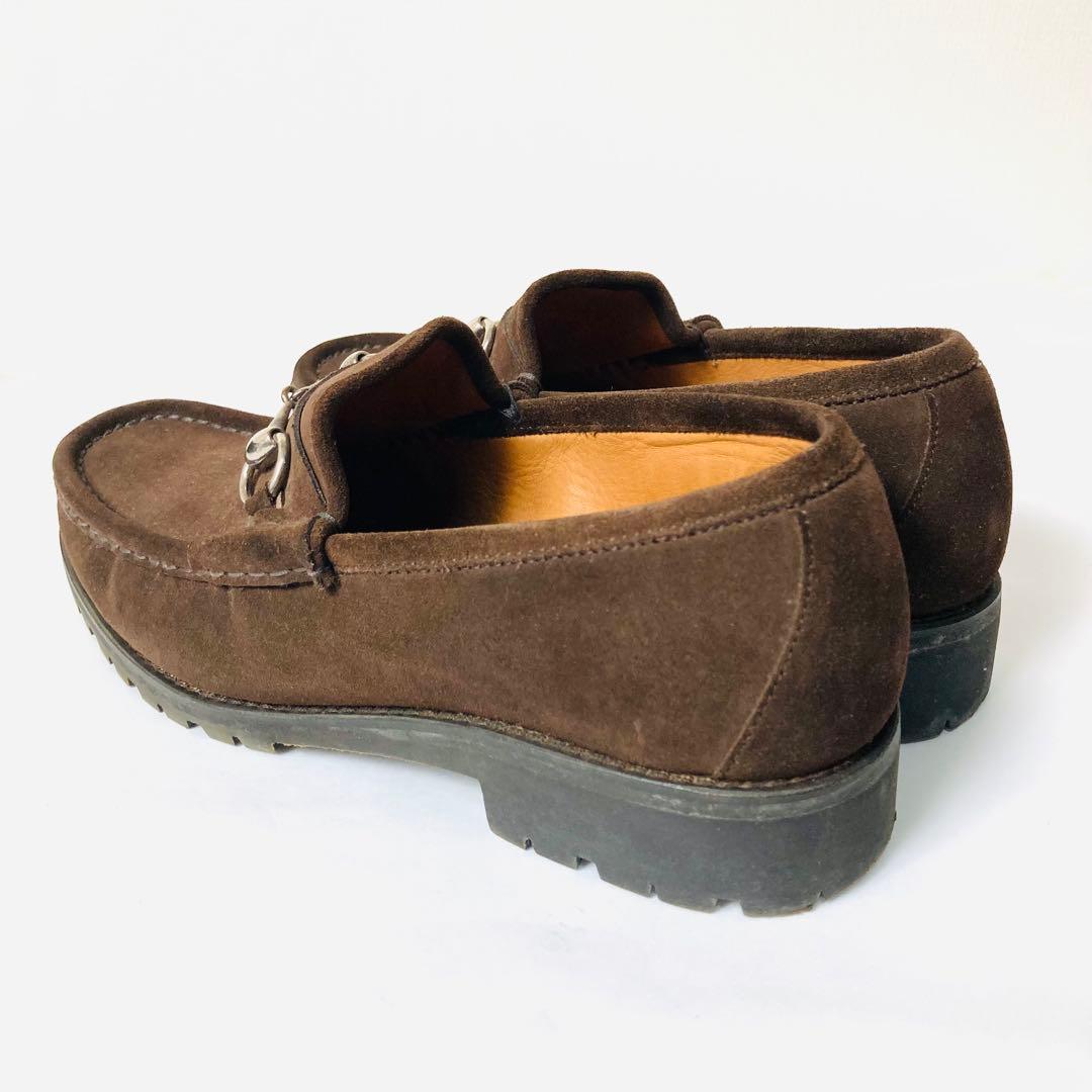 グッチ ホースビット スウェード モカシン シューズ 7E