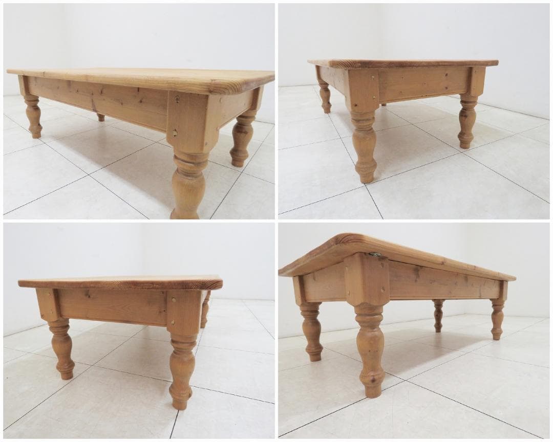 ペニーワイズ パイン無垢材 コーヒーテーブル カントリー センター リビング