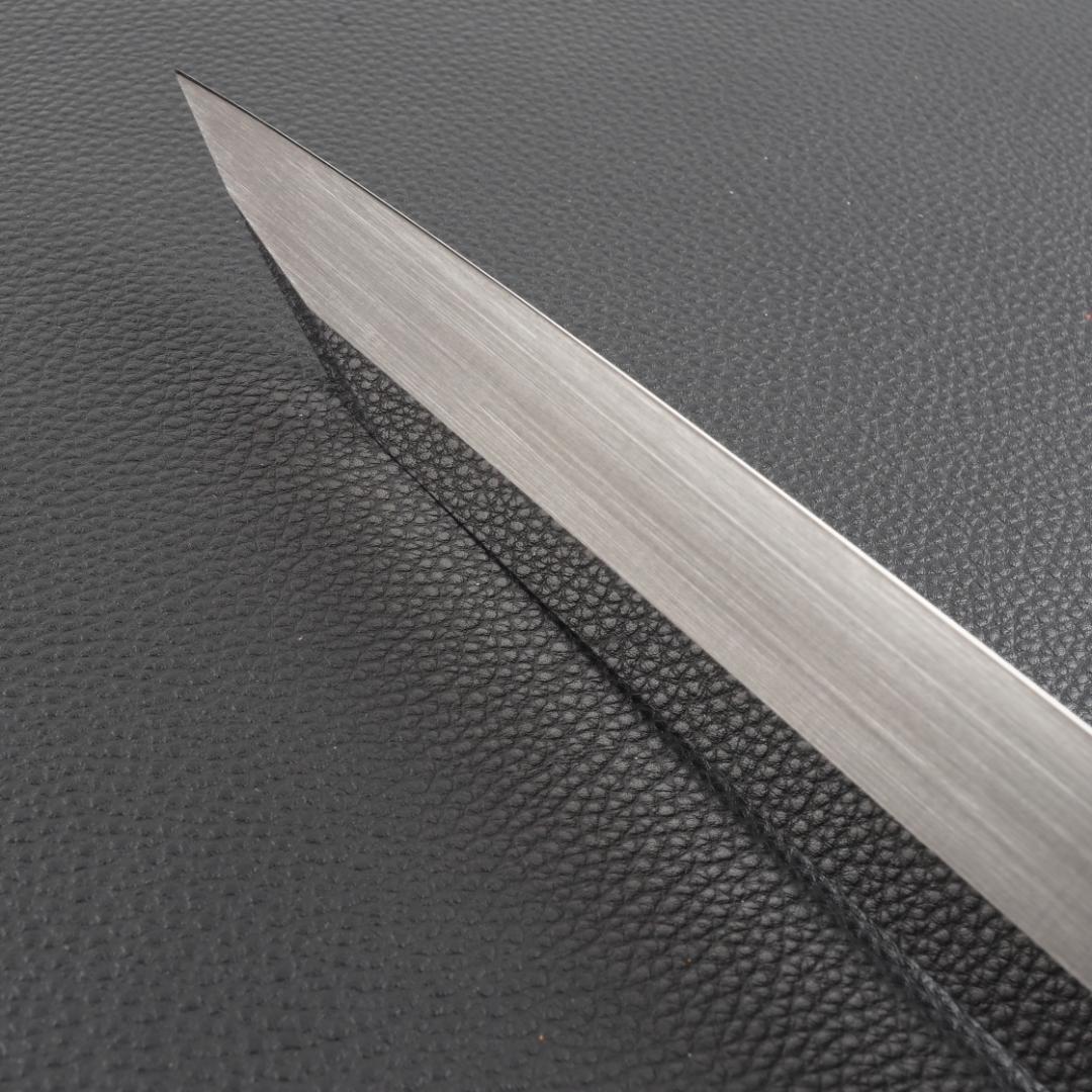 11162鏡面仕上げ 切付包丁 尺 刃は究極の切れ味 刺身包丁 黒檀黒水牛八角柄