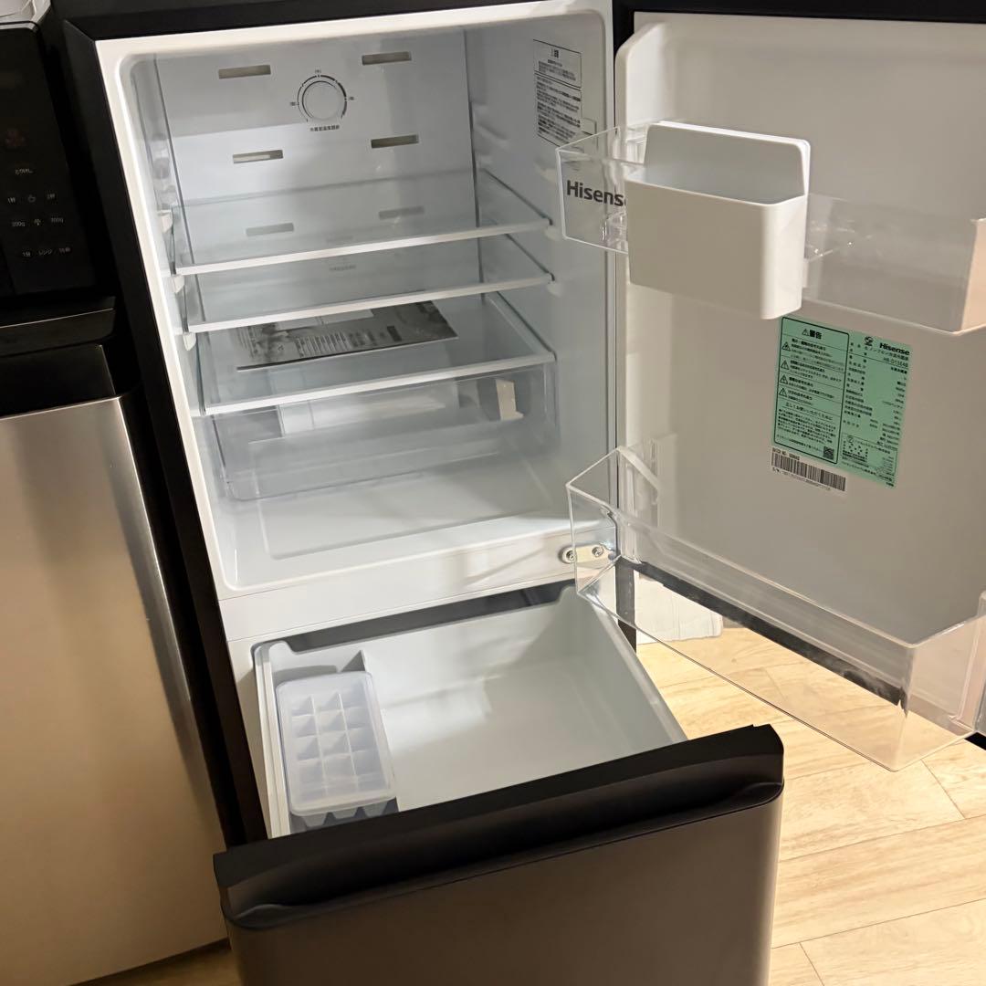 高年式ブラックシルバー1人暮らし家電セット❗️大阪、大阪近郊配送と設置無料o