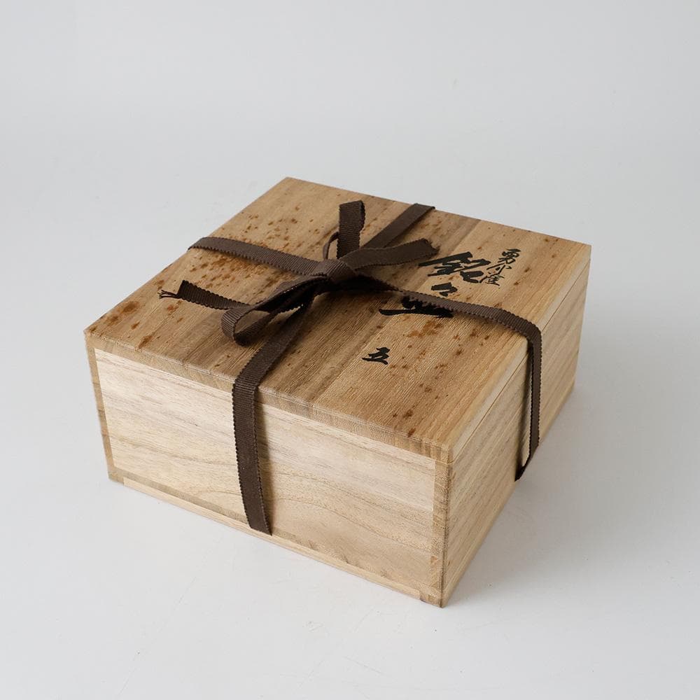 木製漆器 勇介塗 松に富士 色絵蒔絵 銘々皿 五客 共箱 茶道具 菓子器