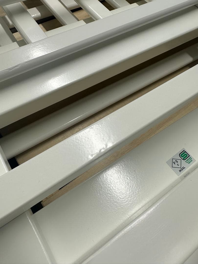 KATOJI ハイタイプ（型番02024）　ベビーベッド ホワイト　マット付