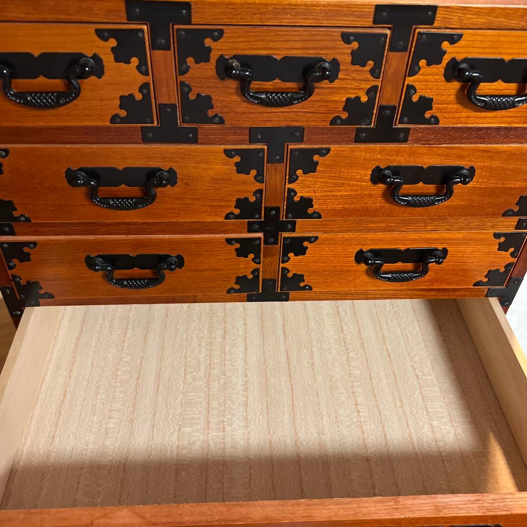 木製 8杯 小箪笥 小引出し 小物入れ ミニタンス 民芸家具 アンティーク