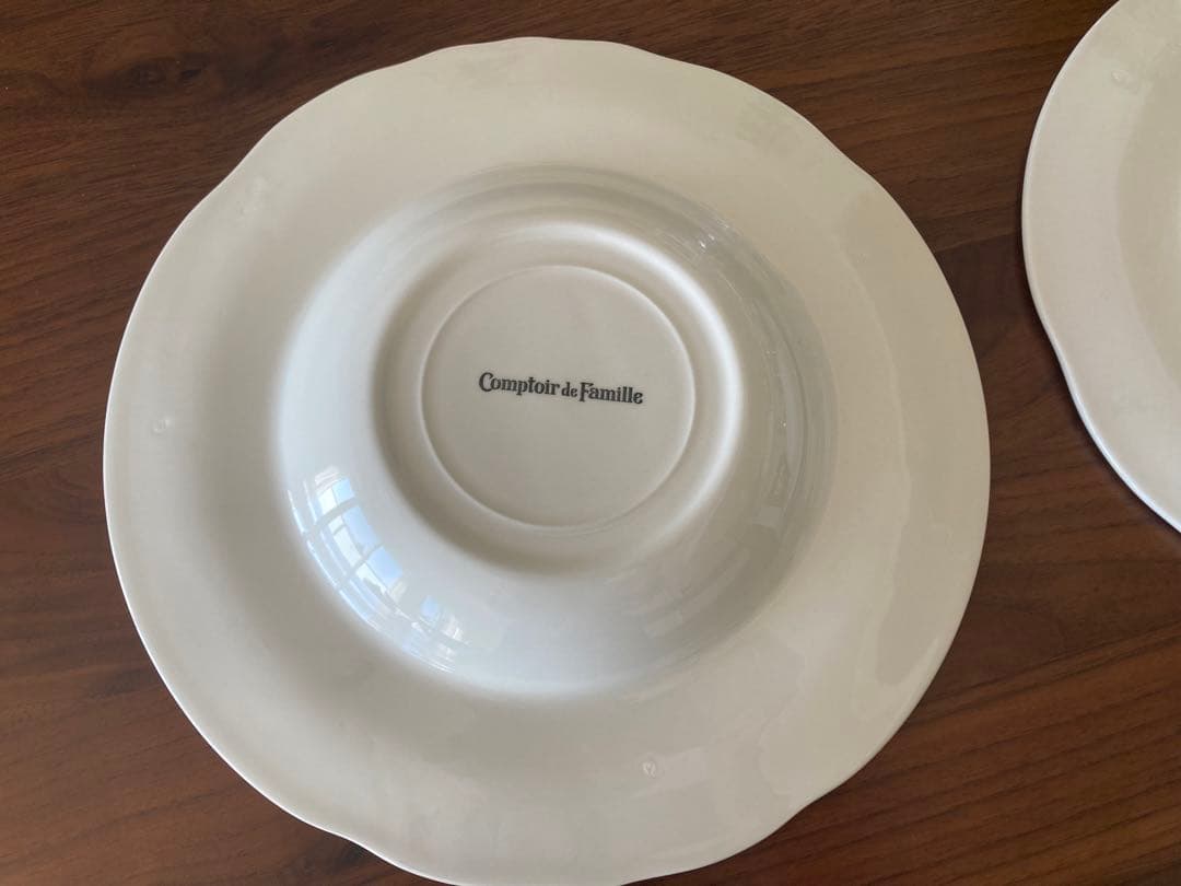 フランスのおしゃれな食器、コントワール・ドゥ・ファミーユのスーププレート 2枚組
