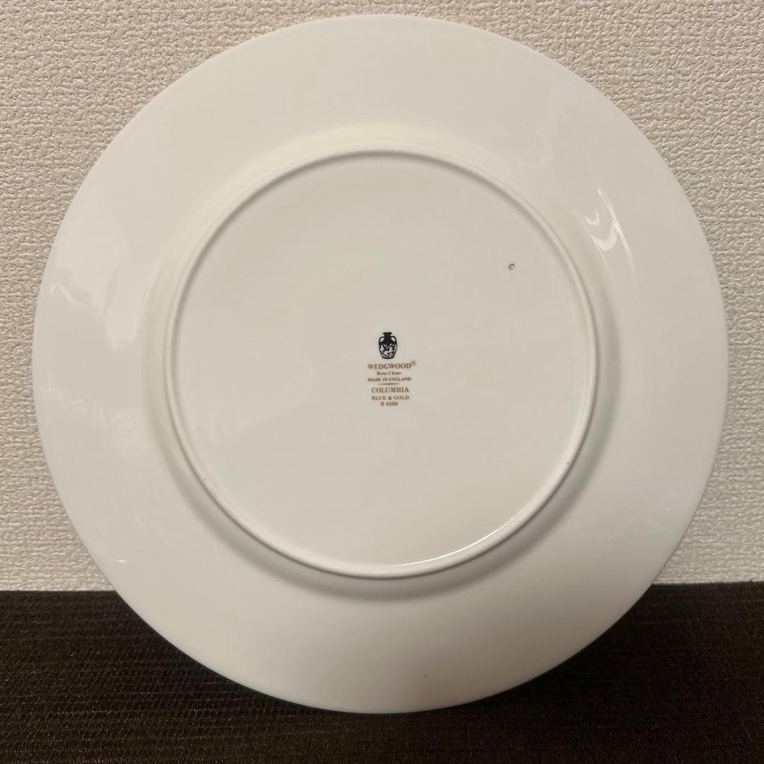 ウェッジウッド　コロンビア　ブルー&ゴールド　ディナープレート　27.5cm